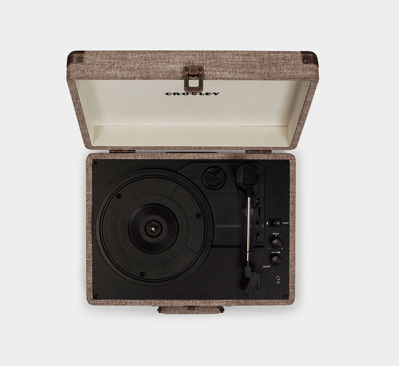 Crosley Cruiser Plus Giradischi Portatile – Bluetooth In E Out, Aux, 3 Velocità, Custodia Integrata, Design Groovy Flowers, Riproduce Vinili Da 7, 10 E 12 Pollici