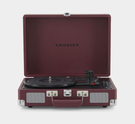Crosley Cruiser Plus Portable Turntable With Bluetooth In/Out- Burgundy