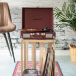 Crosley Cruiser Plus Portable Turntable With Bluetooth In/Out- Burgundy - Image 3