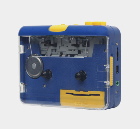 Mji J09 Cassette Player (Clear Super Usb) - Blue