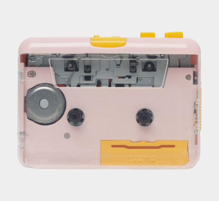 Mji J09 Cassette Player (Clear Super Usb) - Pink